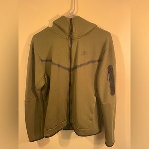 Nike Sportswear Mens Tech Fleece Full Zip Hoodie Mens Medium Green